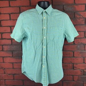 Perry Ellis Men's Medium Checkered Button-Down Shirt – Textured,‎ Casual, Summer